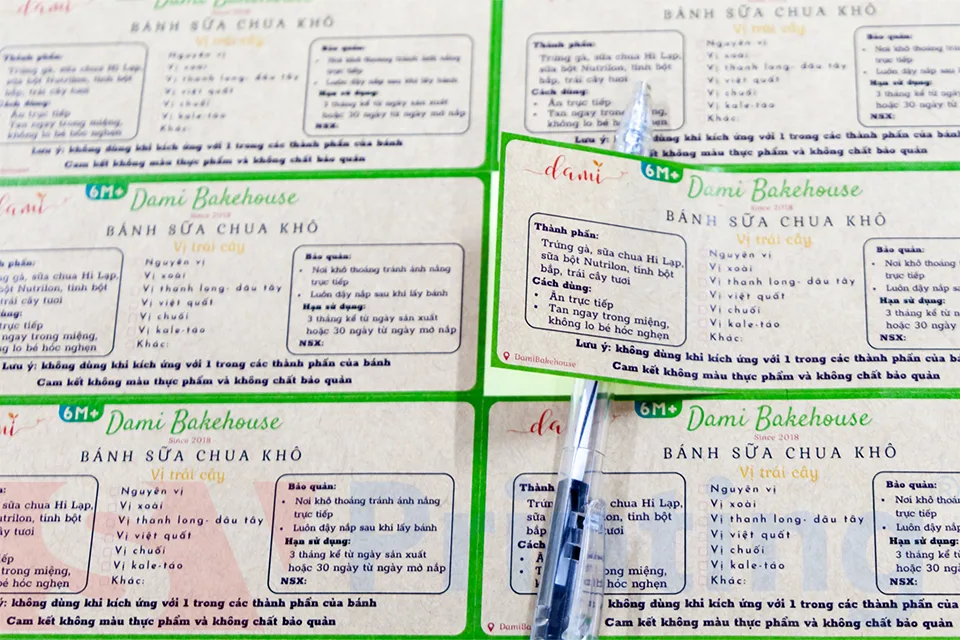 Tem nhãn giấy kraft